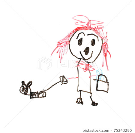 Doodles drawn by children 75243290