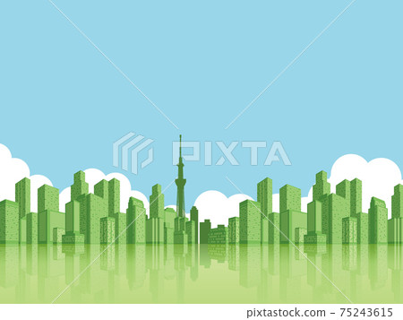 摩天大樓大城市背景素材 摩天大樓大城市背景素材 75243615