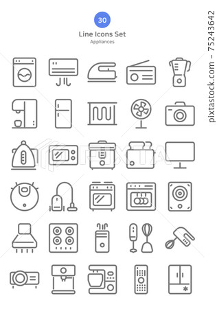 線圖標集家用電器 75243642
