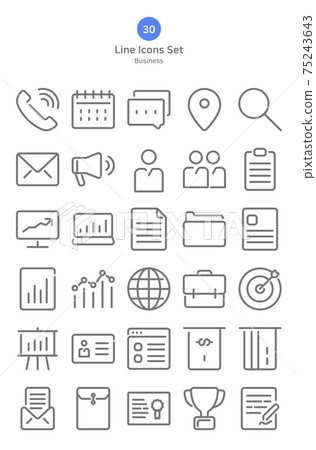Line icon set-Business Line icon set-Business 75243643