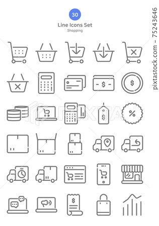 Line icon set-shopping 75243646