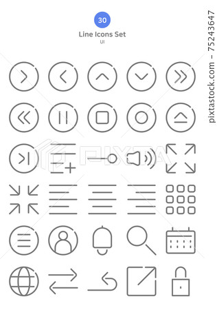 Line Icon Set-UI Line Icon Set-UI 75243647