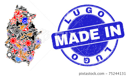 Engineering Collage Lugo Province Map and Made in Scratched Seal Engineering Collage Lugo Province Map and Made in Scratched Seal 75244131