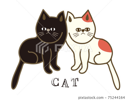 100,000 Two cats Vector Images