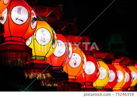 Chinatown night decoration Chinatown night decoration 75246359