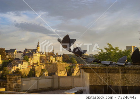 The superb view of the Grund, Luxembourg 75246442