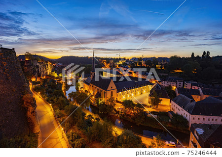 The superb view of the Grund, Luxembourg 75246444