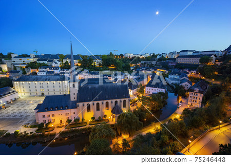 The superb view of the Grund, Luxembourg 75246448
