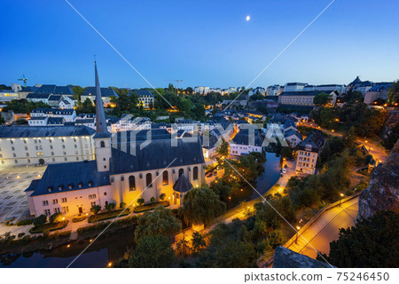 The superb view of the Grund, Luxembourg The superb view of the Grund, Luxembourg 75246450