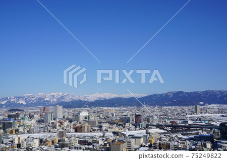福井市的風景[豐島，吉田，中央，城東地區]冬季的風景 75249822