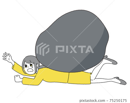 一個被壓碎的女人的插圖 一個被壓碎的女人的插圖 75250175