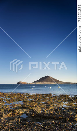 la tejita beach and montana roja in south tenerife spain 75251221
