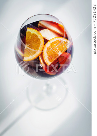 red wine spanish famous traditional sangria gourmet cocktail drink 75251428