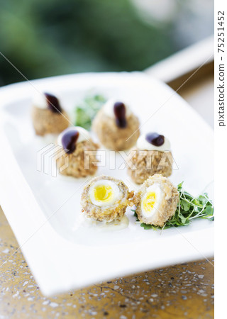 breaded pork and quail egg gourmet starter snack food breaded pork and quail egg gourmet starter snack food 75251452