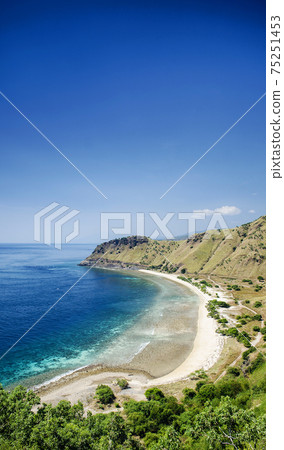 tropical paradise cristo rei beach near dili east timor asia tropical paradise cristo rei beach near dili east timor asia 75251453