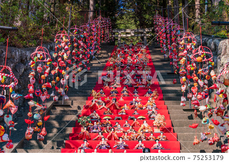 （靜岡縣）Inatori的Susanoo神社Hinadan裝飾 75253179