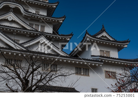 廣島縣福山市深秋的福山城堡 75253801