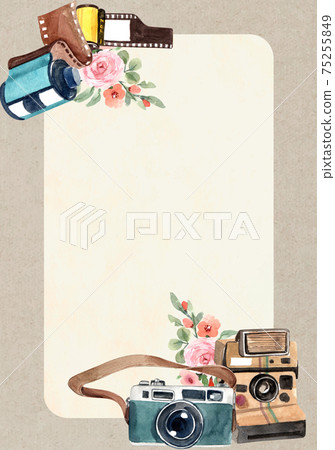 Photography frame watercolor Photography frame watercolor 75255849
