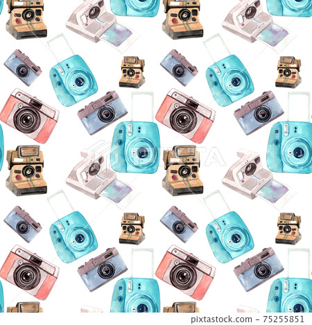 Photography pattern watercolor Photography pattern watercolor 75255851
