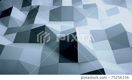 Simple low polygonal surface with edges, computer generated modern abstract background, 3d render Simple low polygonal surface with edges, computer generated modern abstract background, 3d render 75256156