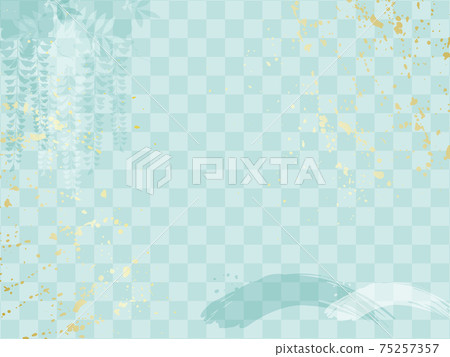 日式圖案背景材料的紫藤和畫筆描邊 日式圖案背景材料的紫藤和畫筆描邊 75257357
