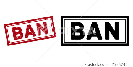 Grunge Ban Rectangle Frame Watermark Grunge Ban Rectangle Frame Watermark 75257403