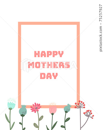 Colorful mother's day message card Colorful mother's day message card 75257927