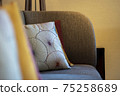 Cushion placed on the sofa 75258689