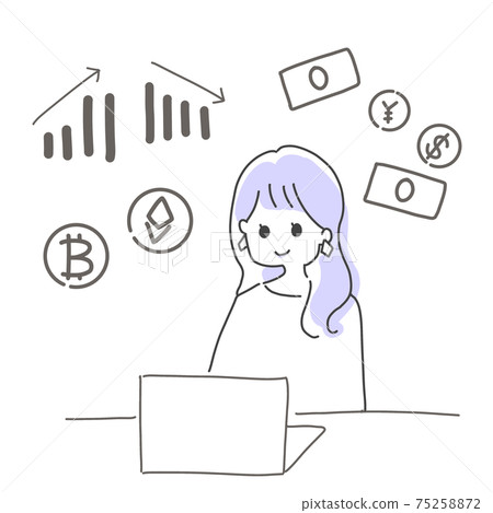 在計算機上工作的人 在計算機上工作的人 75258872
