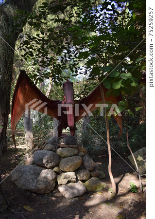 Realistic model of Pterosaur Trias Cretaceous, 248-65 million years ago. 75259257