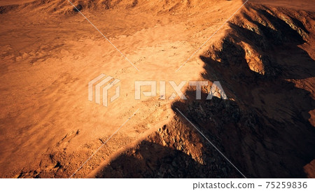 Fictional Mars Soil Aerial View of Martian Desert Fictional Mars Soil Aerial View of Martian Desert 75259836