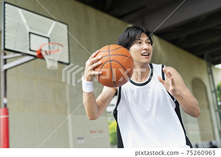 A man who plays basketball A man who plays basketball 75260965
