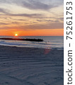 Sea of Japan set in the setting sun 75261753