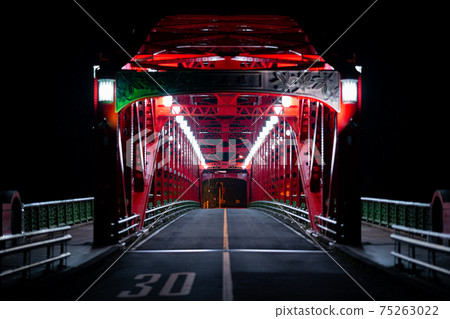 Okutama Minetani Bridge Ogawachi Dam Hikawa Factory Industrial Factory Night Midnight Afternoon Concrete Iron Bridge Steel Frame Lake Okutama 75263022