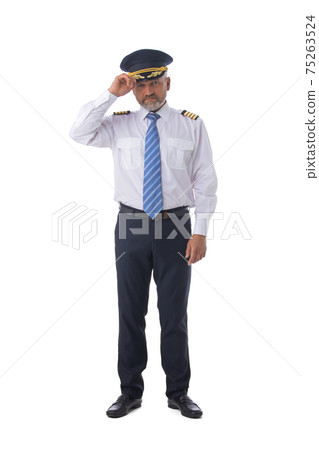 Airline pilot salute 75263524