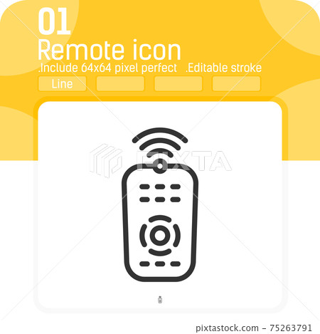 remote control vector icon concept with outline... - Stock Illustration ...