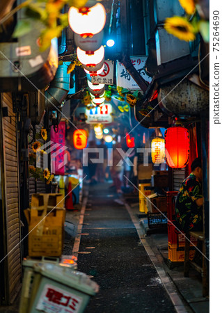 Shinjuku Omoide Yokocho Kabukicho Large Guard Entertainment District Midnight City Center Night View Tokyo Drinking Shop Salaryman Tourists 75264690