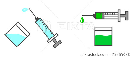 藥品和注射器的插圖 75265088