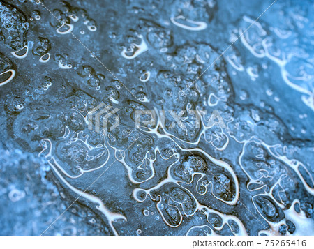 Mixture of water and ice during the melting of crumbling ice floes Mixture of water and ice during the melting of crumbling ice floes 75265416