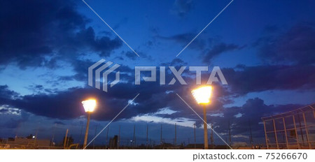Lighting tower of baseball field 75266670