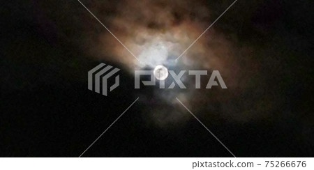 The moon peeping through the clouds 75266676