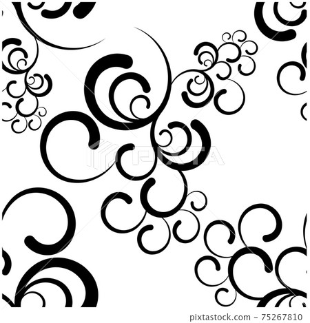 Curlicues in cartoon style on light background. Vector design template. Modern trendy seamless Curlicues in cartoon style on light background. Vector design template. Modern trendy seamless 75267810