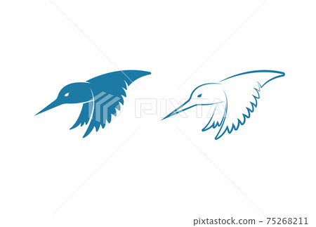 Download Vector Of Kingfishers Bird Design Isolated On Stock Illustration 75268211 Pixta