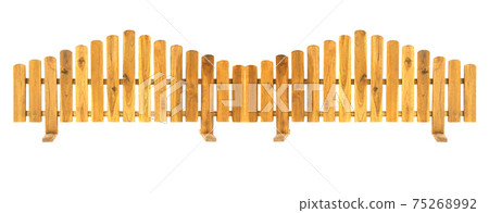 wooden fence isolated on white background wooden fence isolated on white background 75268992