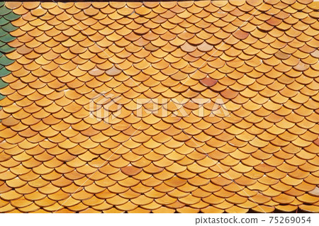 Tile Roof Detail of a red clay tile roof. 75269054