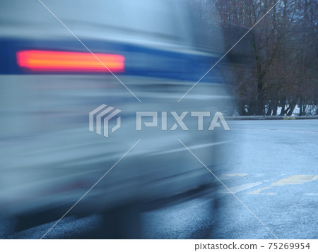 Police car motion blur Police car motion blur 75269954
