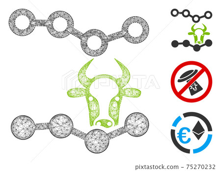 Cow Trends Polygonal Web Vector Mesh Illustration Cow Trends Polygonal Web Vector Mesh Illustration 75270232