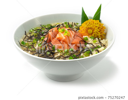 Salmon Ochazuke Rice With Tea Soup Traditional Japanese 75270247