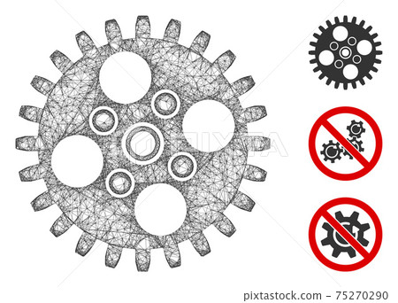 Cogwheel Polygonal Web Vector Mesh Illustration Cogwheel Polygonal Web Vector Mesh Illustration 75270290