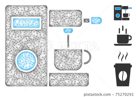 Coffee Machine Polygonal Web Vector Mesh Illustration Coffee Machine Polygonal Web Vector Mesh Illustration 75270291